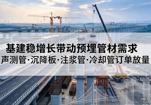 兴庆基建稳增长带动预埋监测管材需求，声测管、沉降板、注浆管订单持续放量