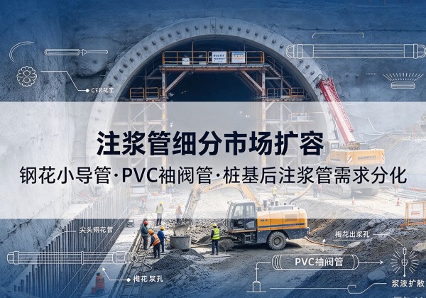 兴庆注浆管细分市场扩容，隧道钢花小导管、PVC 袖阀管、桩基后注浆管需求分化